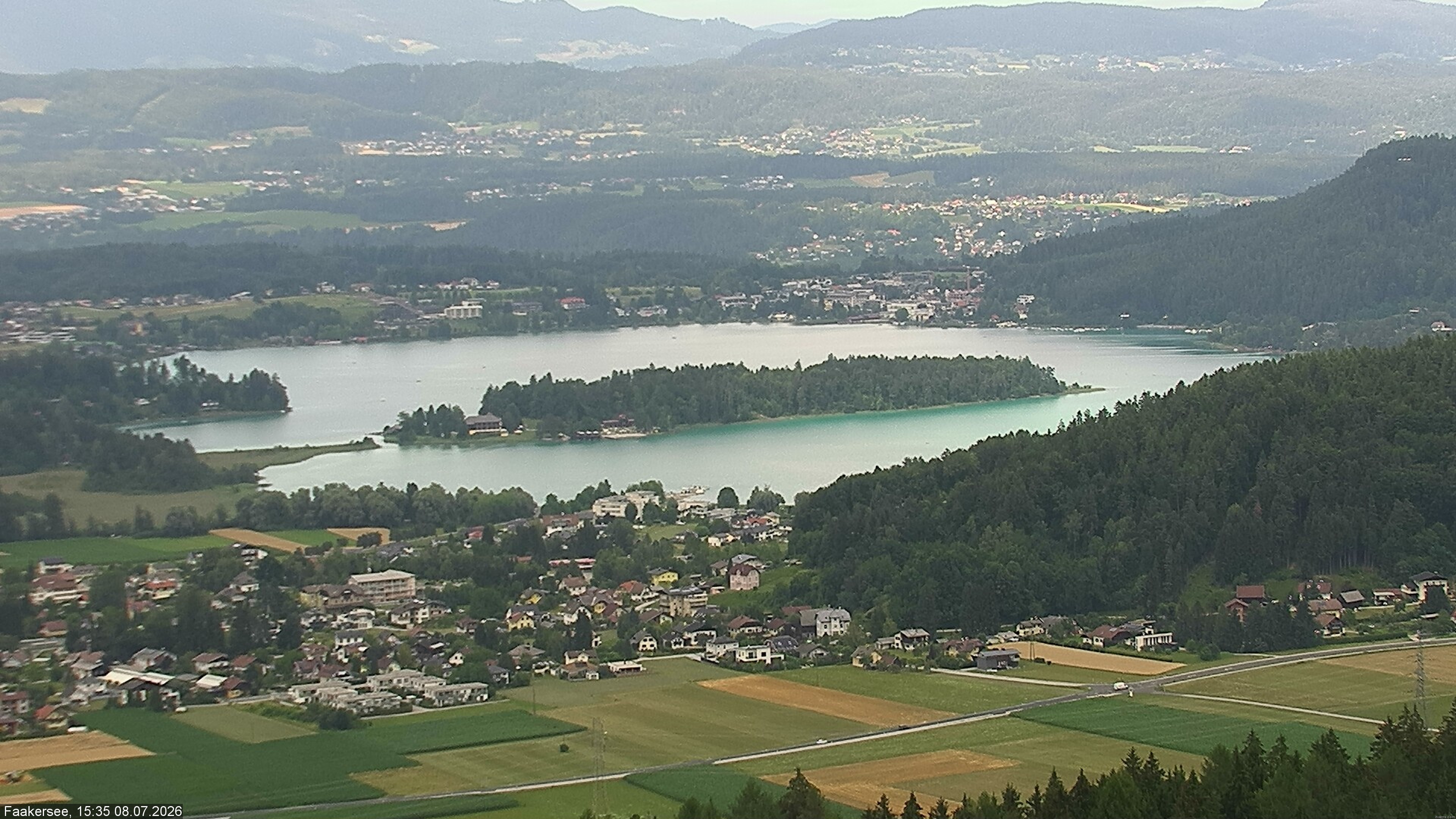 Archiv Foto Webcam Faakersee südlich von Villach