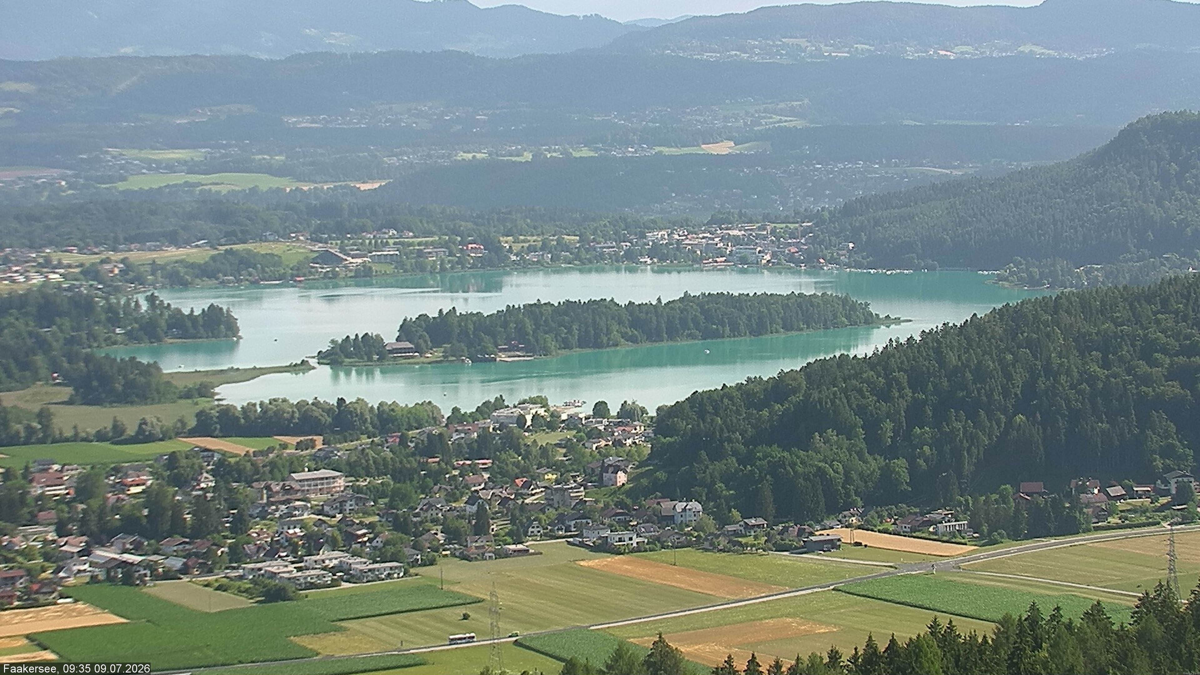 Archiv Foto Webcam Faakersee südlich von Villach