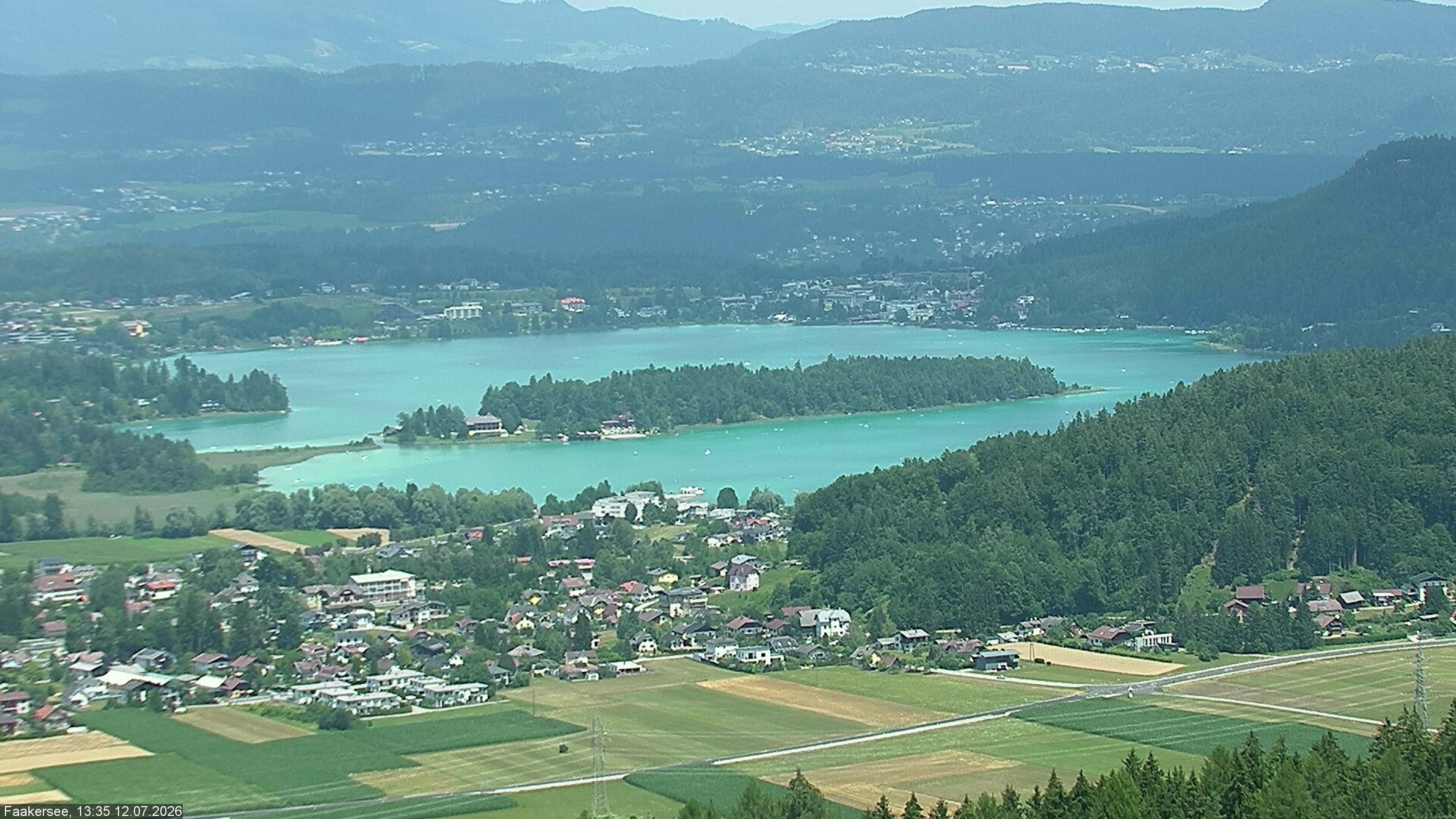 Archived image Webcam Lake Faaker See (Carinthia)