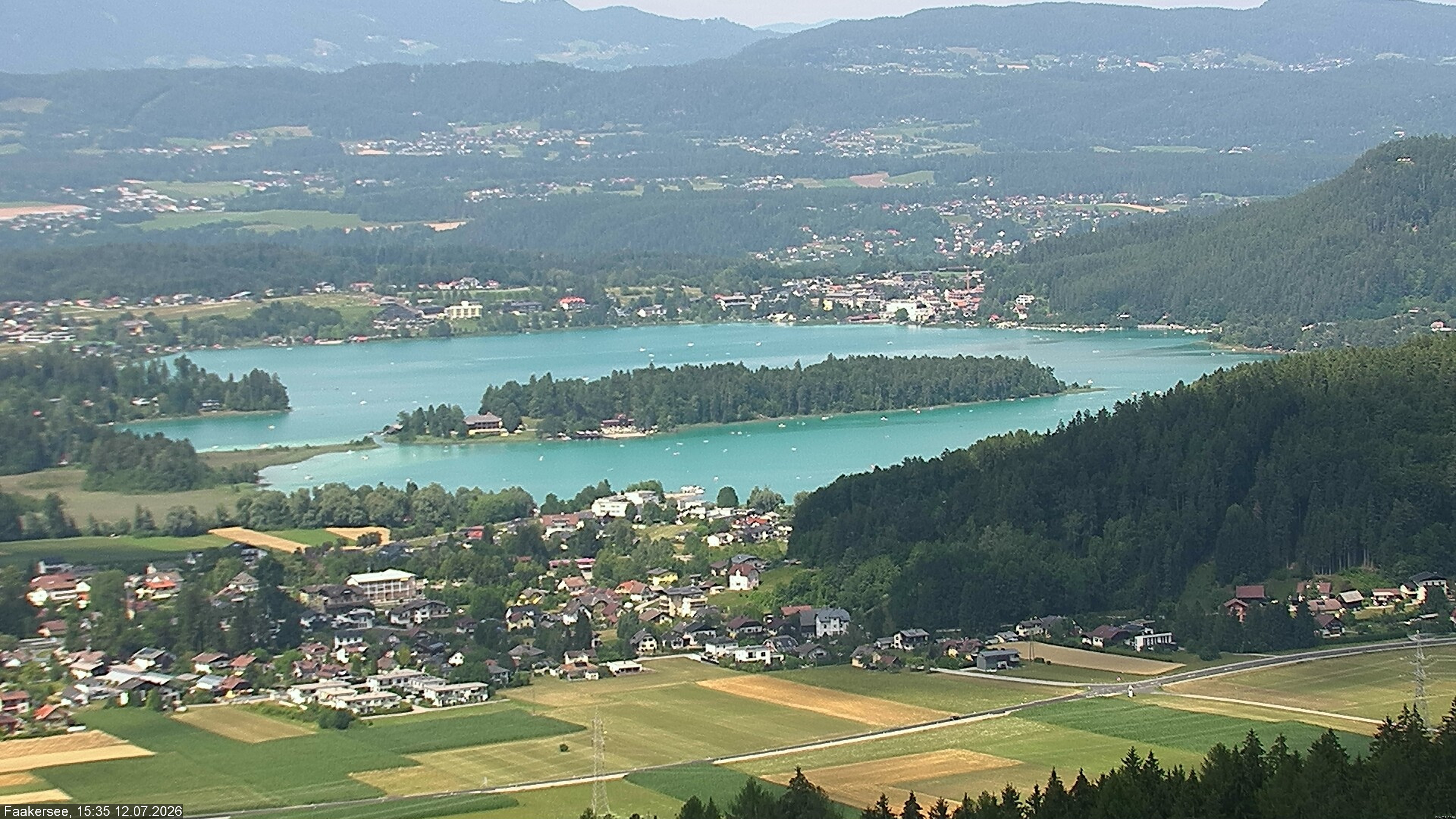 Archived image Webcam Lake Faaker See (Carinthia)