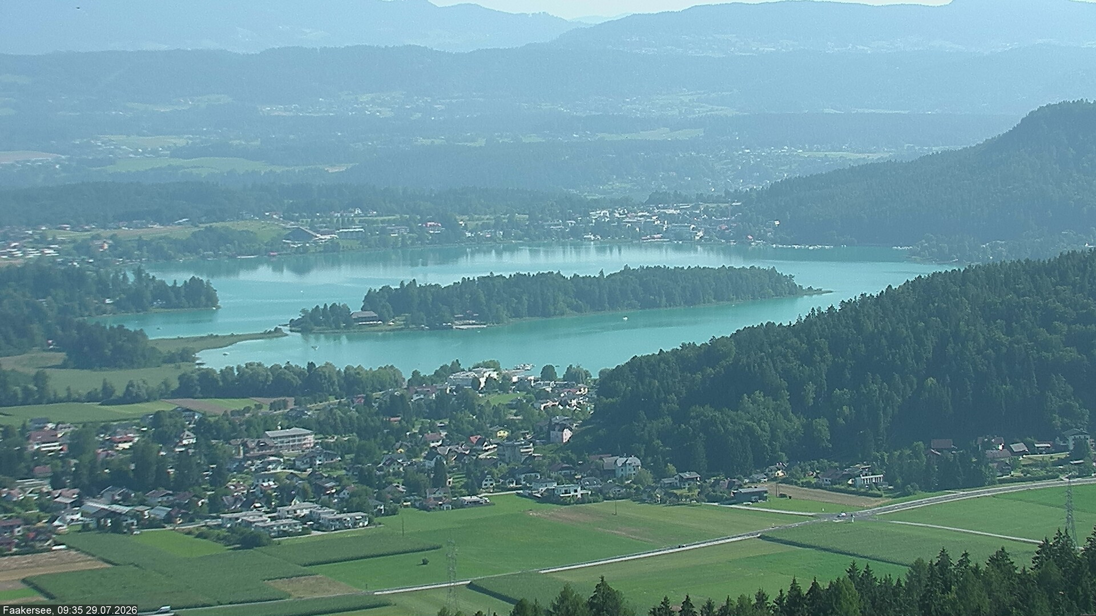 Archiv Foto Webcam Faakersee südlich von Villach