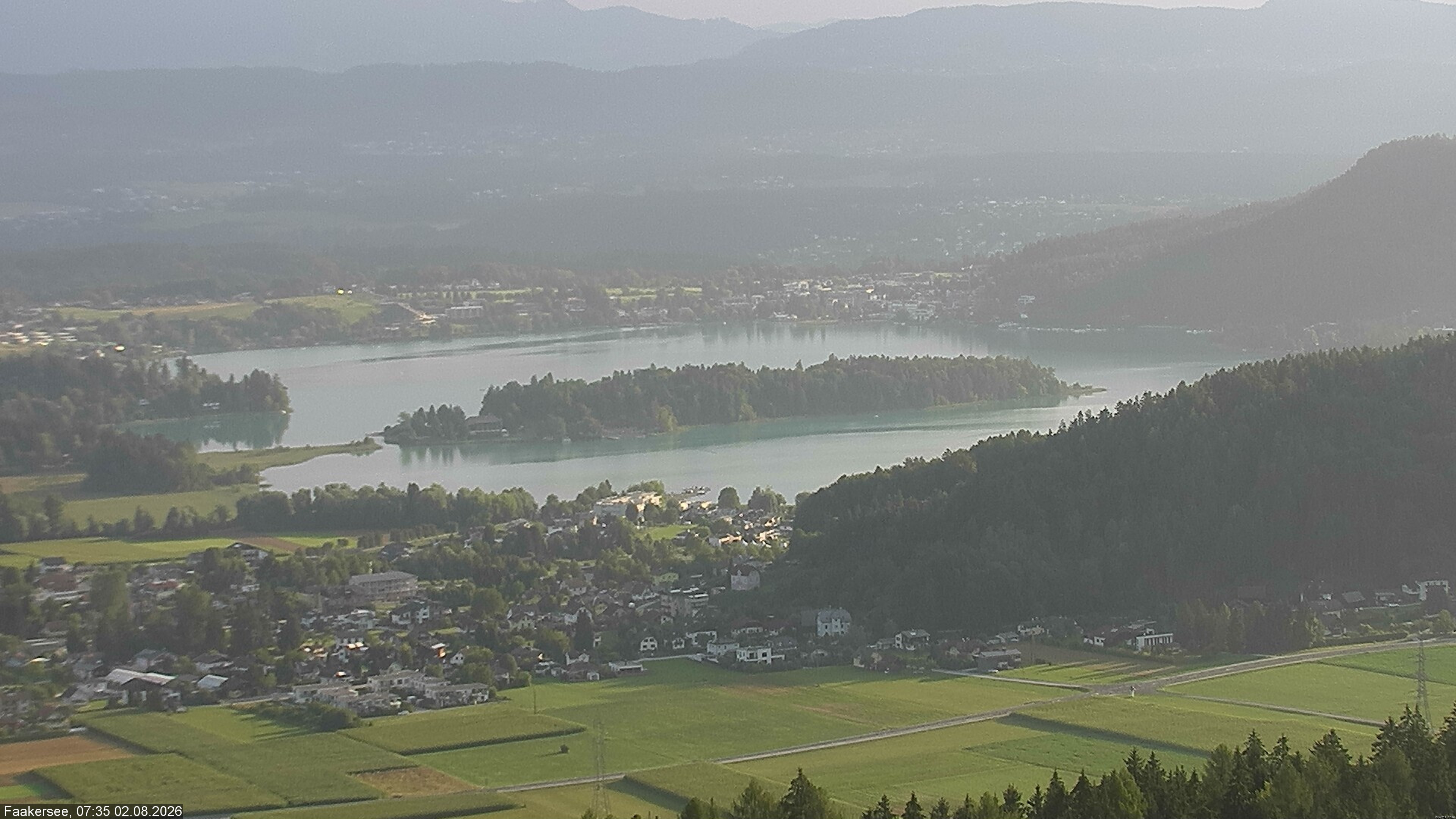Archiv Foto Webcam Faakersee südlich von Villach