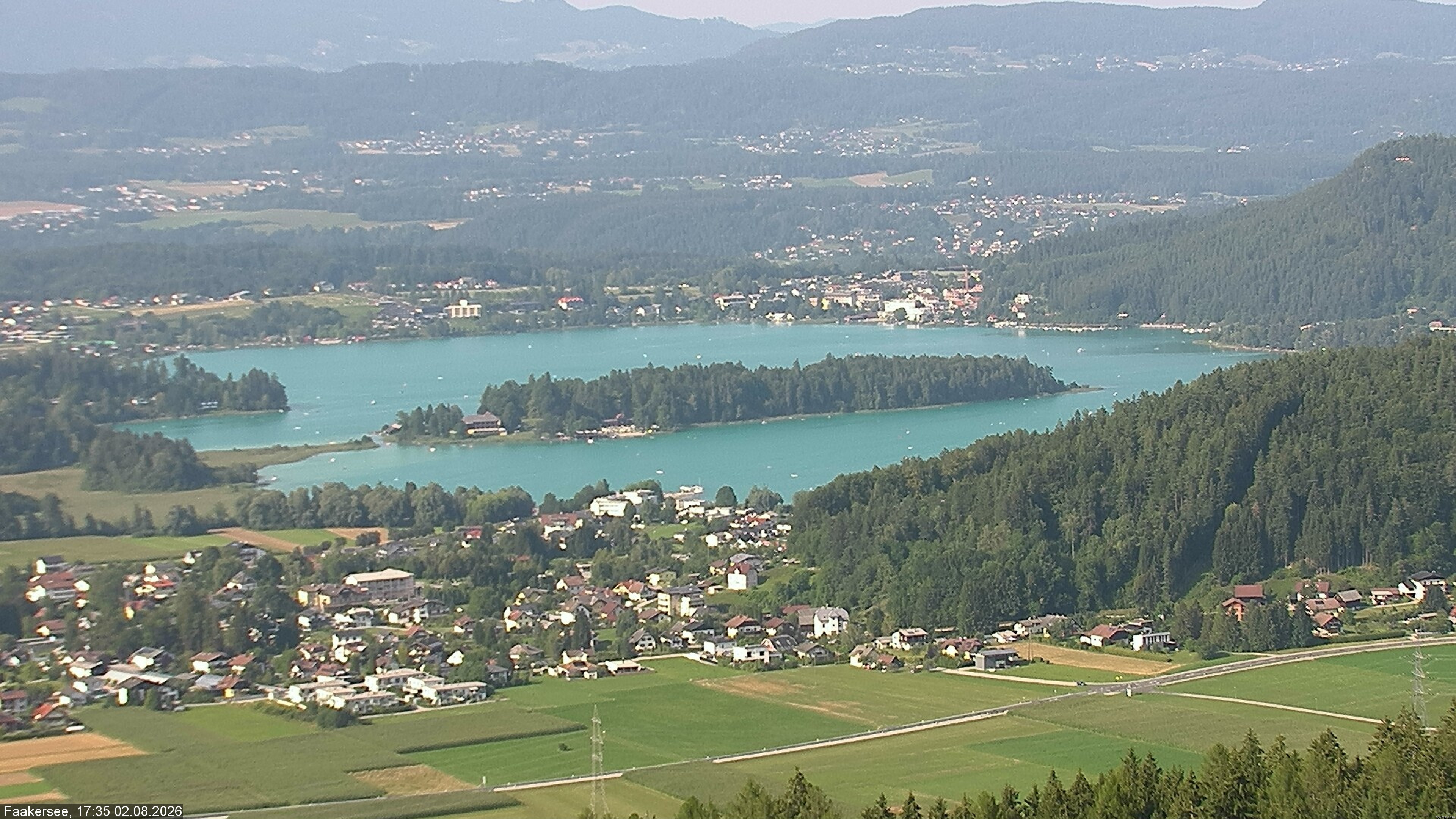 Archiv Foto Webcam Faakersee südlich von Villach