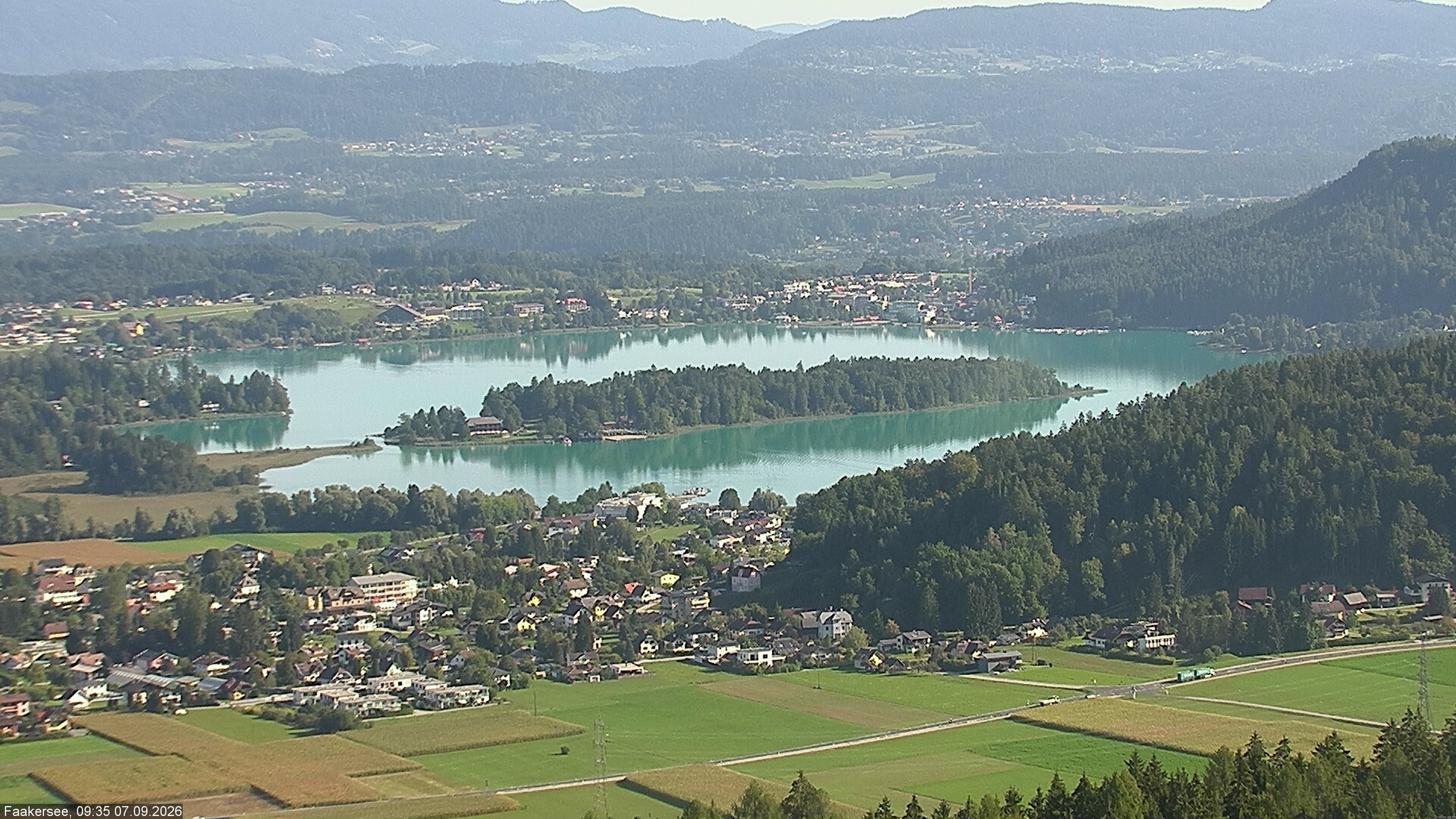 Archiv Foto Webcam Faakersee südlich von Villach