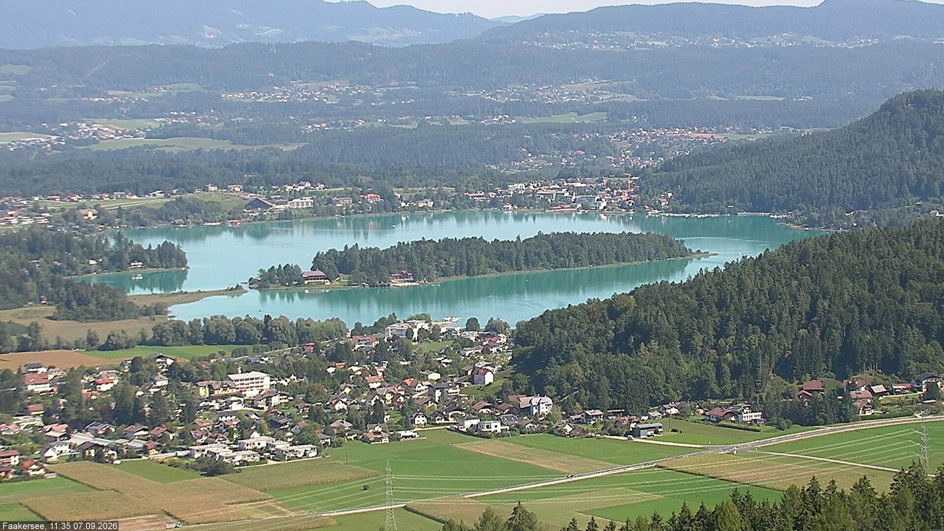 Archiv Foto Webcam Faakersee südlich von Villach