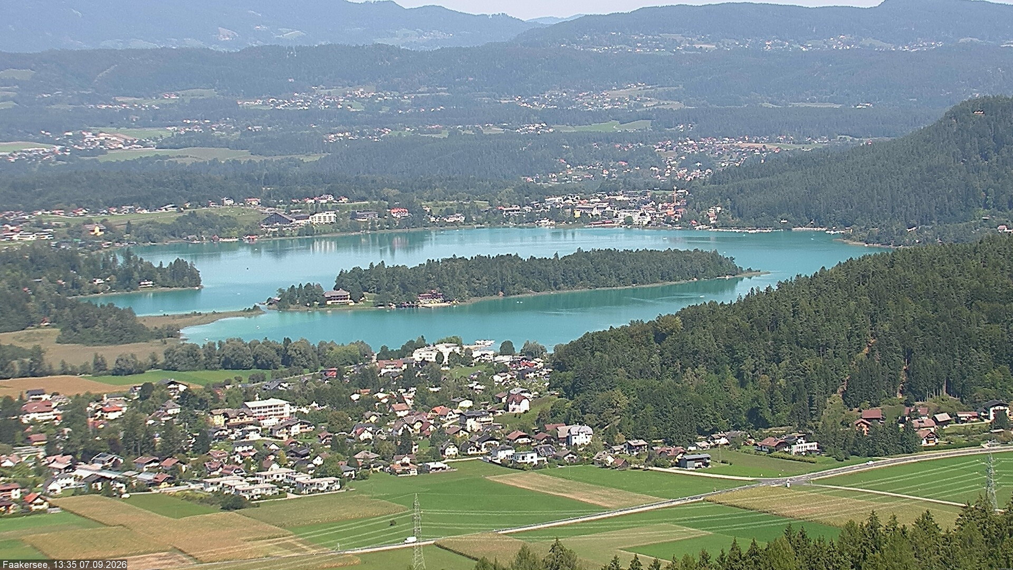 Archiv Foto Webcam Faakersee südlich von Villach