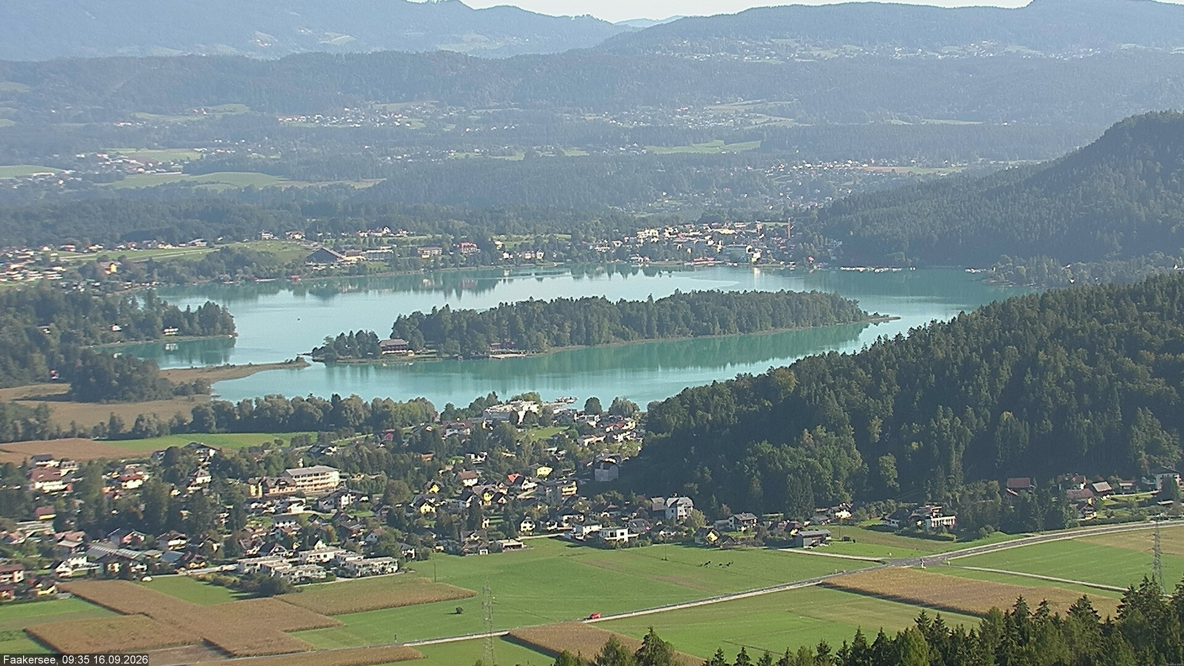 Archiv Foto Webcam Faakersee südlich von Villach