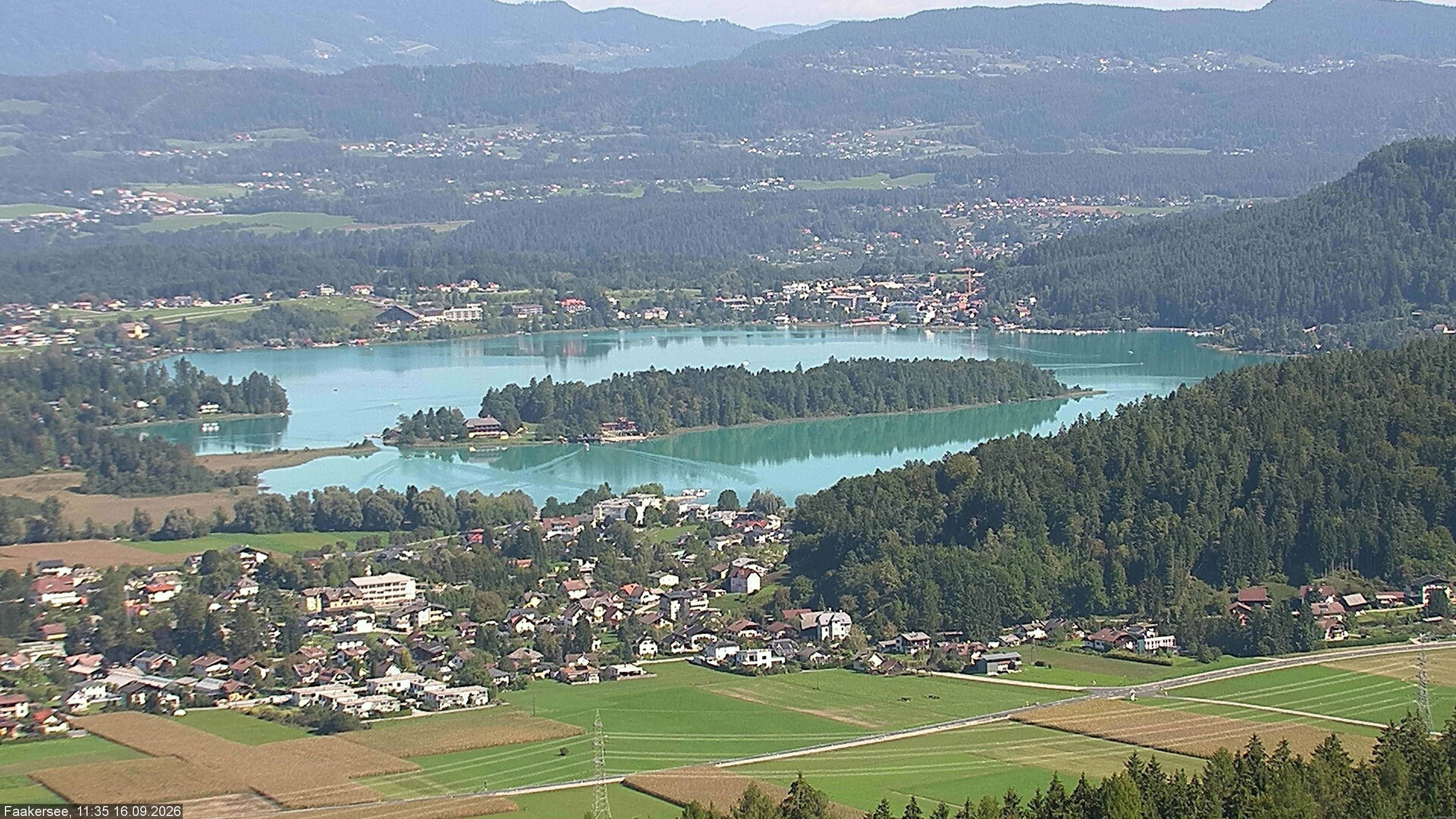 Archiv Foto Webcam Faakersee südlich von Villach