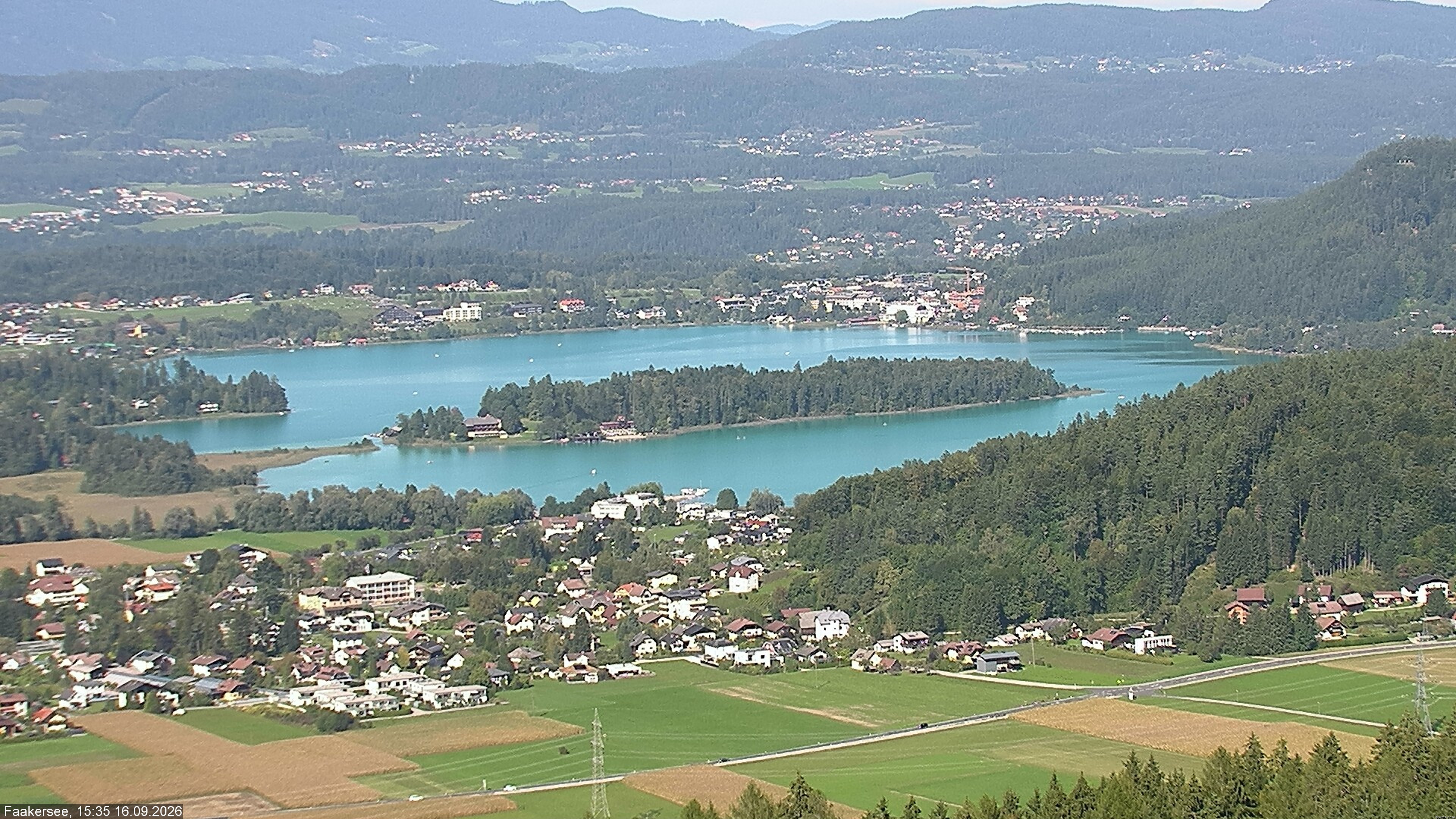 Archiv Foto Webcam Faakersee südlich von Villach
