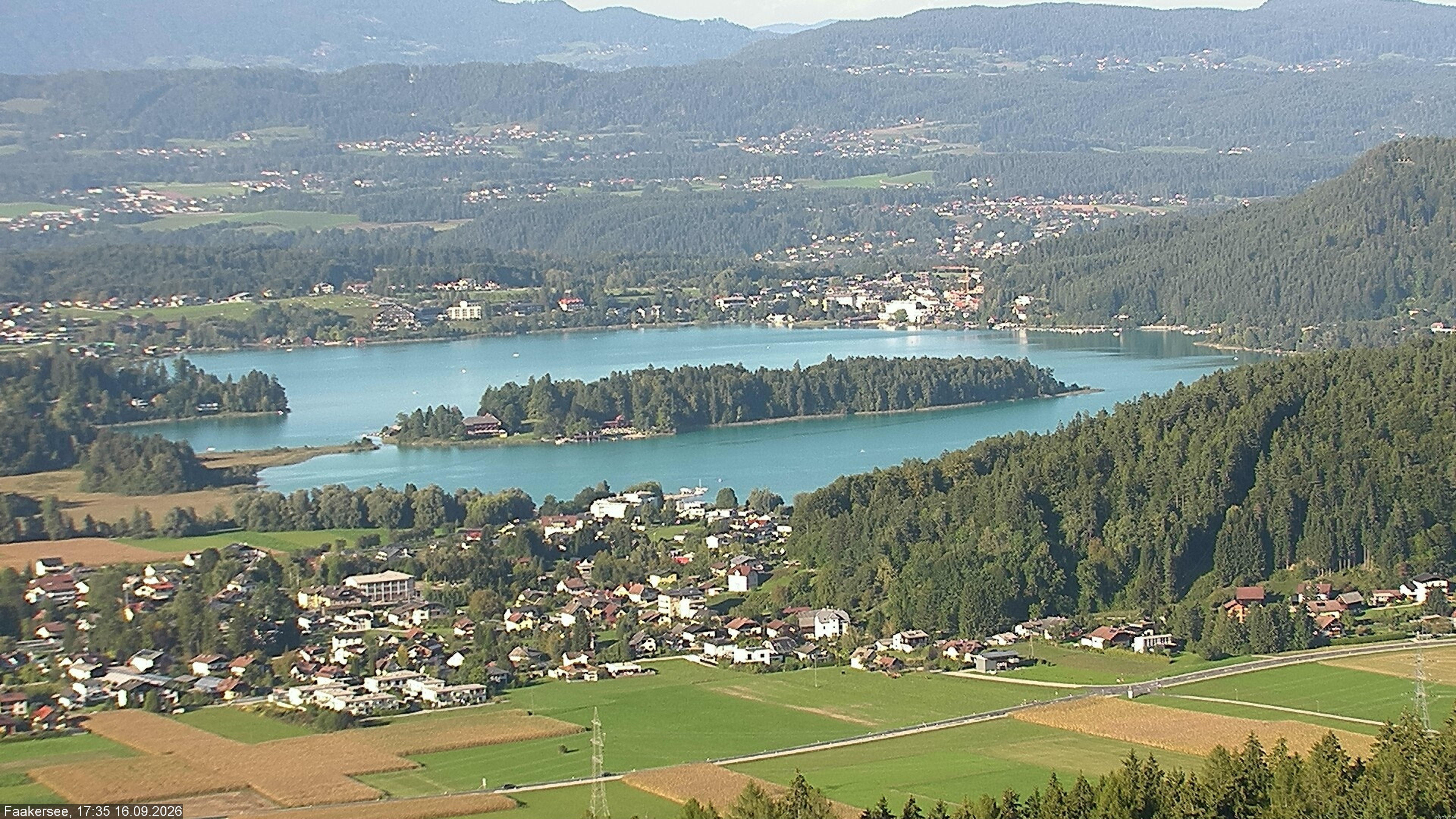 Archiv Foto Webcam Faakersee südlich von Villach