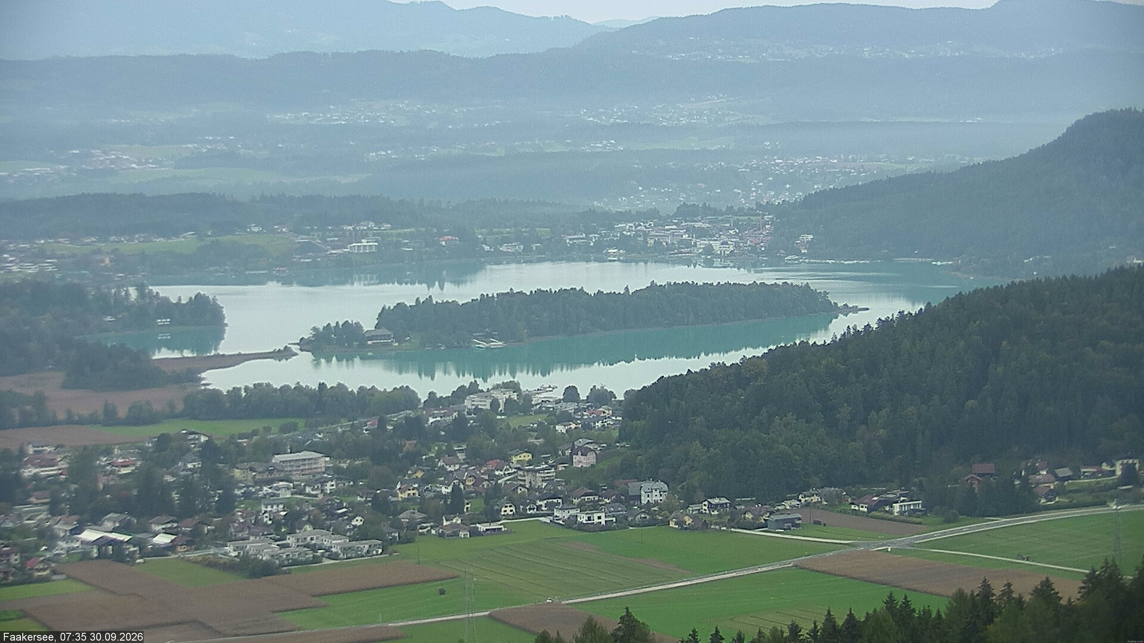 Archiv Foto Webcam Faakersee südlich von Villach