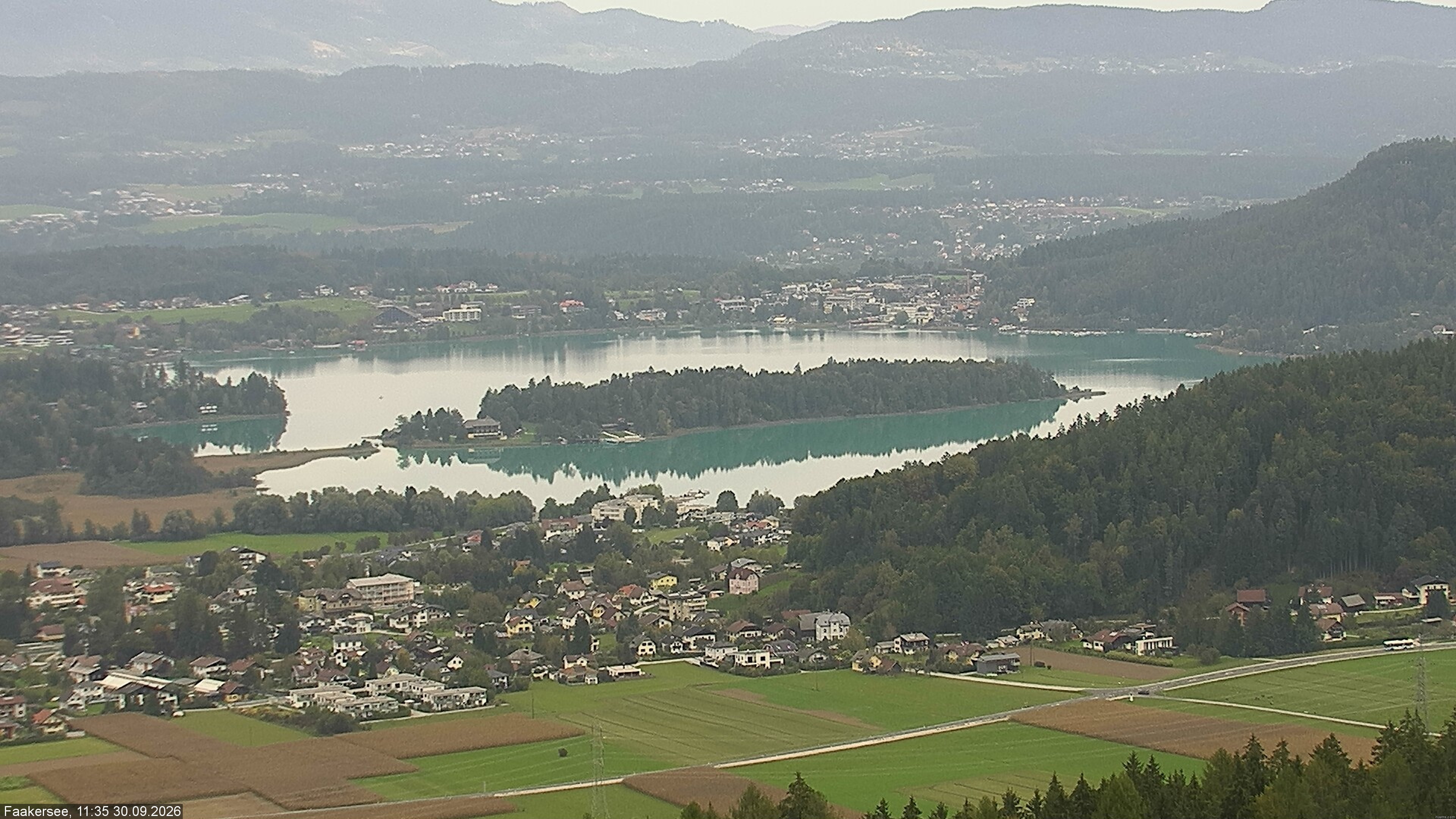 Archived image Webcam Lake Faaker See (Carinthia)