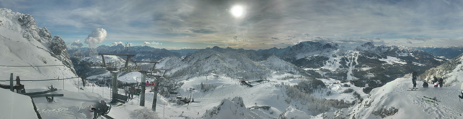 Archiv Foto Webcam Nassfeld: Panoramablick vom Gartnerkofel