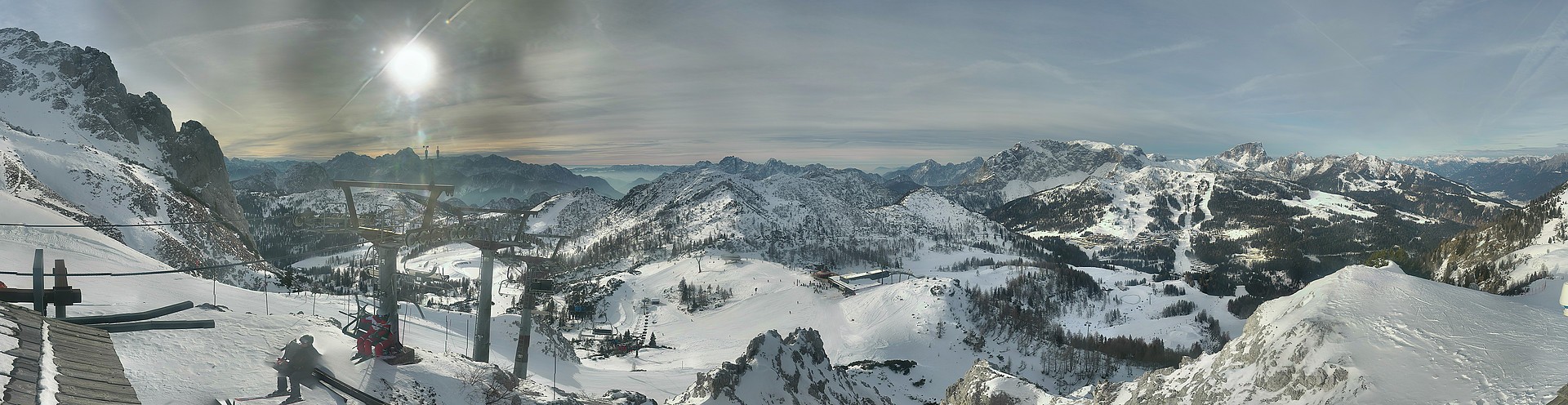 Archiv Foto Webcam Nassfeld: Panoramablick vom Gartnerkofel