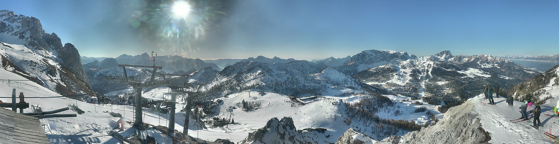Archiv Foto Webcam Nassfeld: Panoramablick vom Gartnerkofel