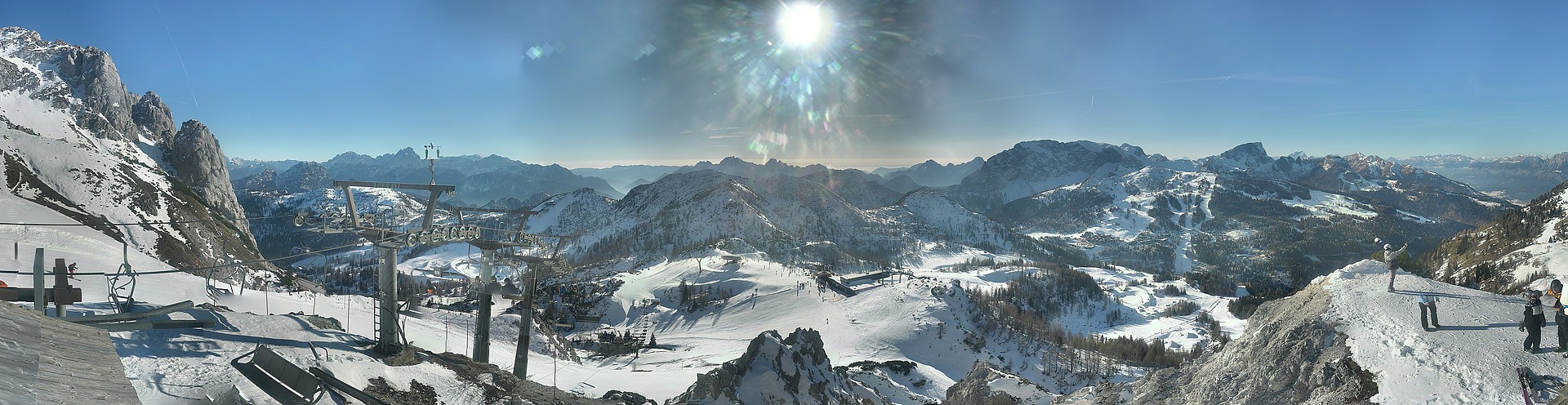 Archiv Foto Webcam Nassfeld: Panoramablick vom Gartnerkofel