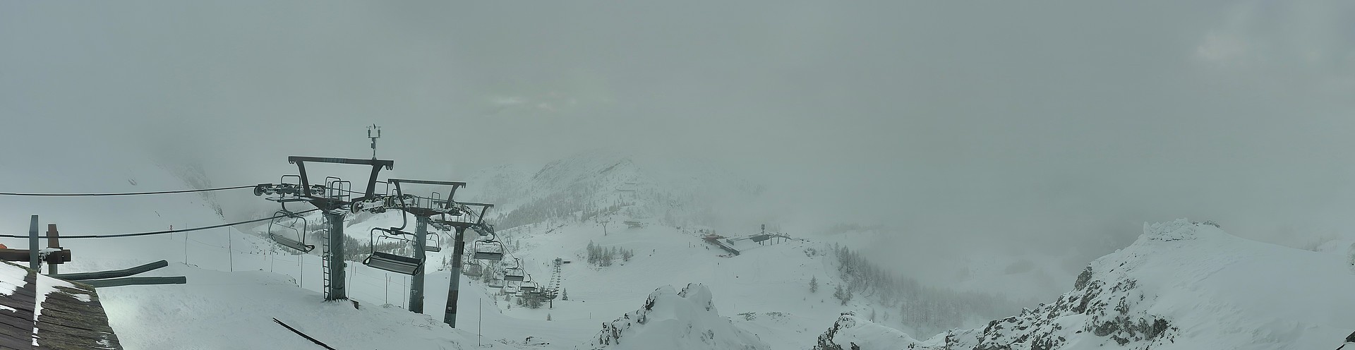 Archiv Foto Webcam Nassfeld: Panoramablick vom Gartnerkofel