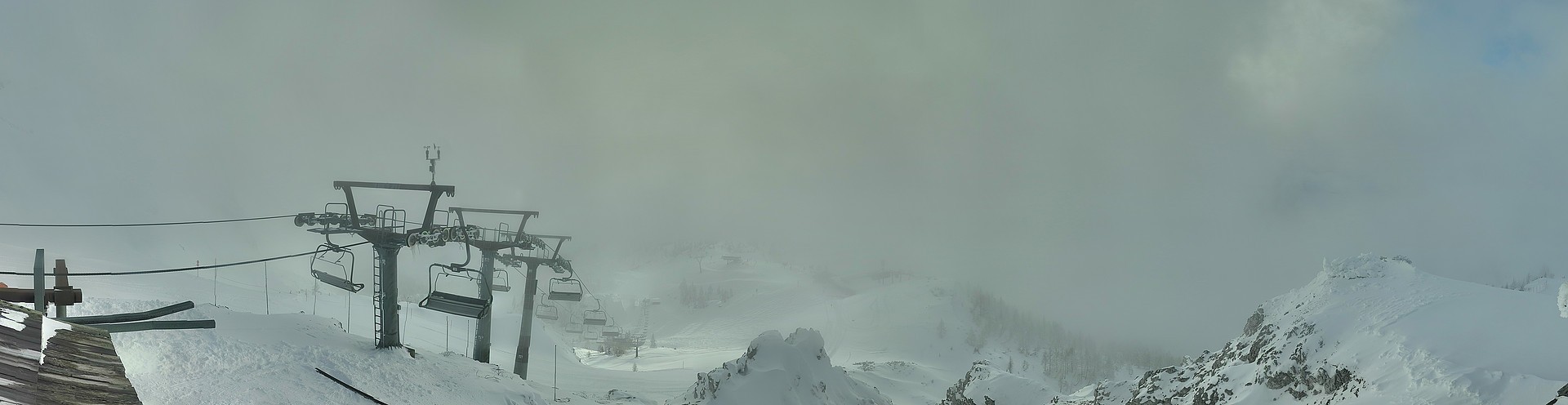 Archiv Foto Webcam Nassfeld: Panoramablick vom Gartnerkofel