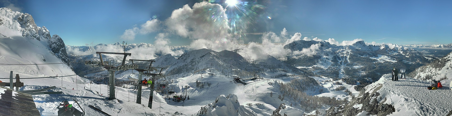 Archiv Foto Webcam Nassfeld: Panoramablick vom Gartnerkofel