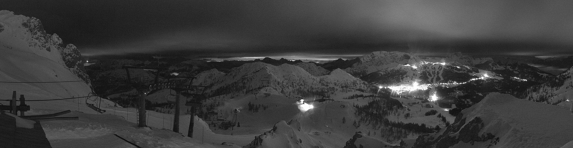 Archiv Foto Webcam Nassfeld: Panoramablick vom Gartnerkofel