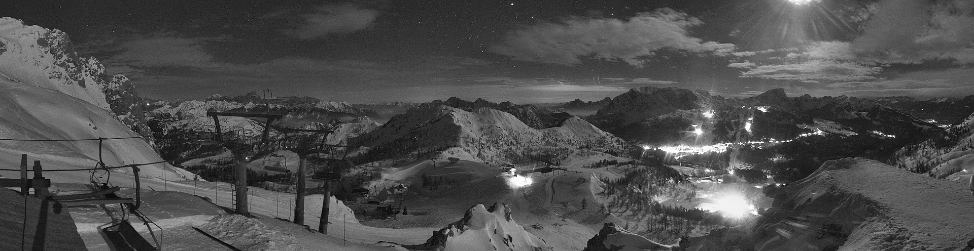 Archiv Foto Webcam Nassfeld: Panoramablick vom Gartnerkofel