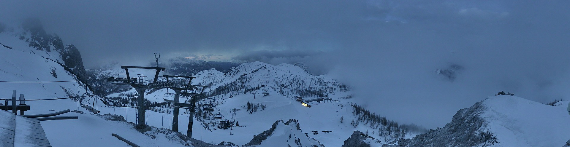Archiv Foto Webcam Nassfeld: Panoramablick vom Gartnerkofel