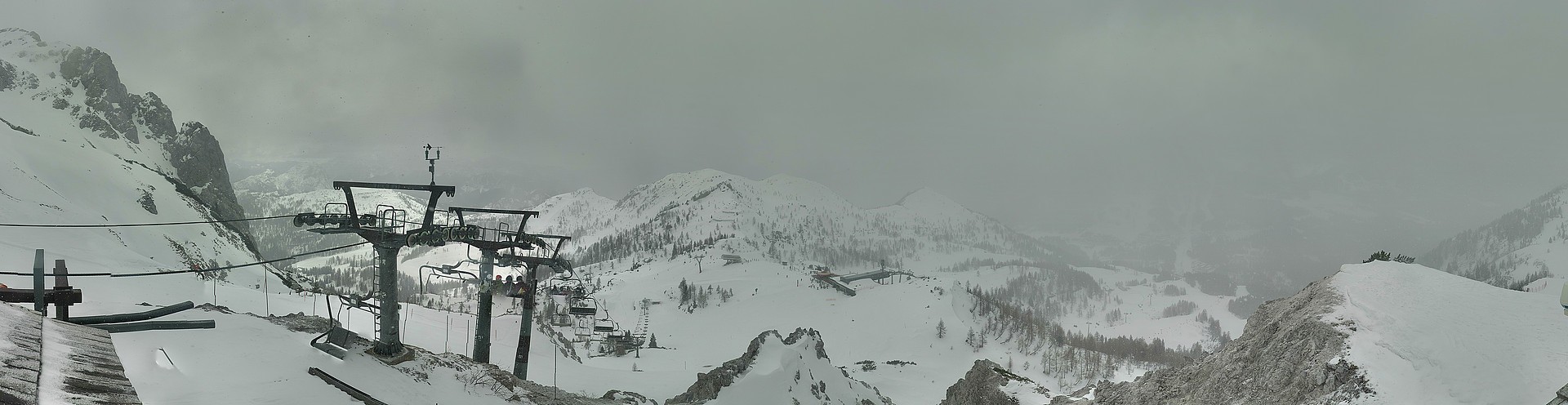 Archiv Foto Webcam Nassfeld: Panoramablick vom Gartnerkofel