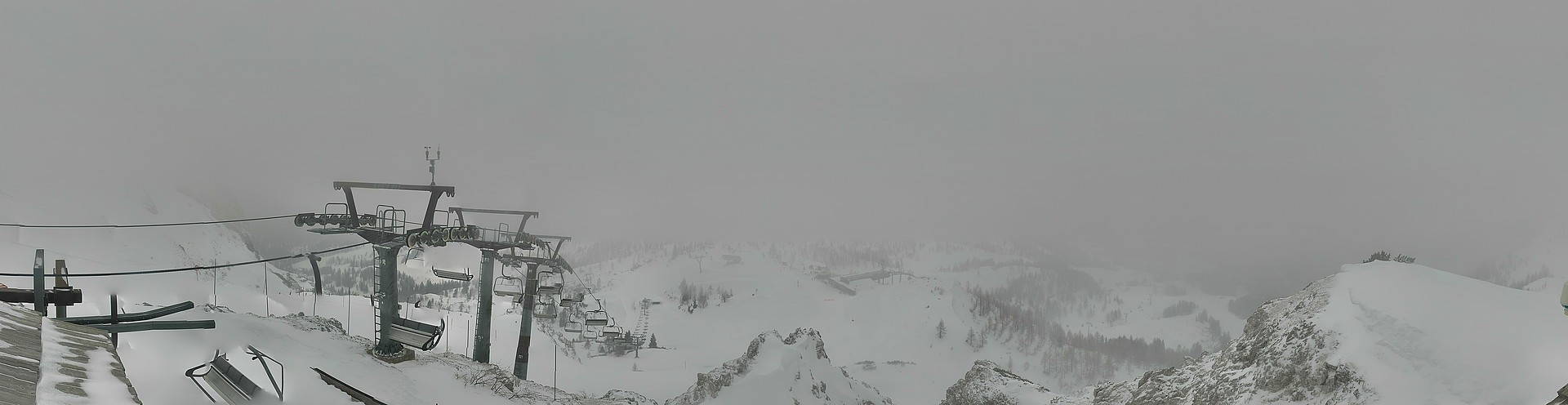 Archiv Foto Webcam Nassfeld: Panoramablick vom Gartnerkofel