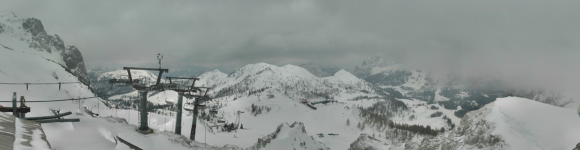 Archiv Foto Webcam Nassfeld: Panoramablick vom Gartnerkofel