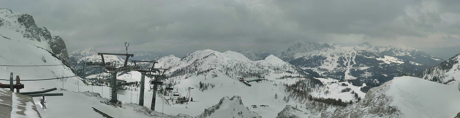 Archiv Foto Webcam Nassfeld: Panoramablick vom Gartnerkofel