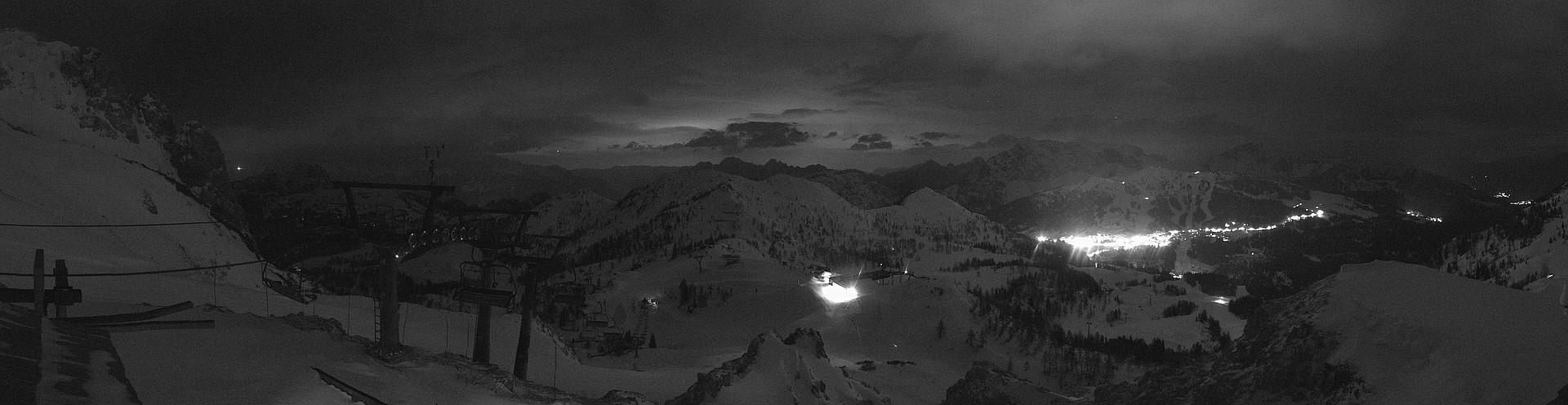 Archiv Foto Webcam Nassfeld: Panoramablick vom Gartnerkofel