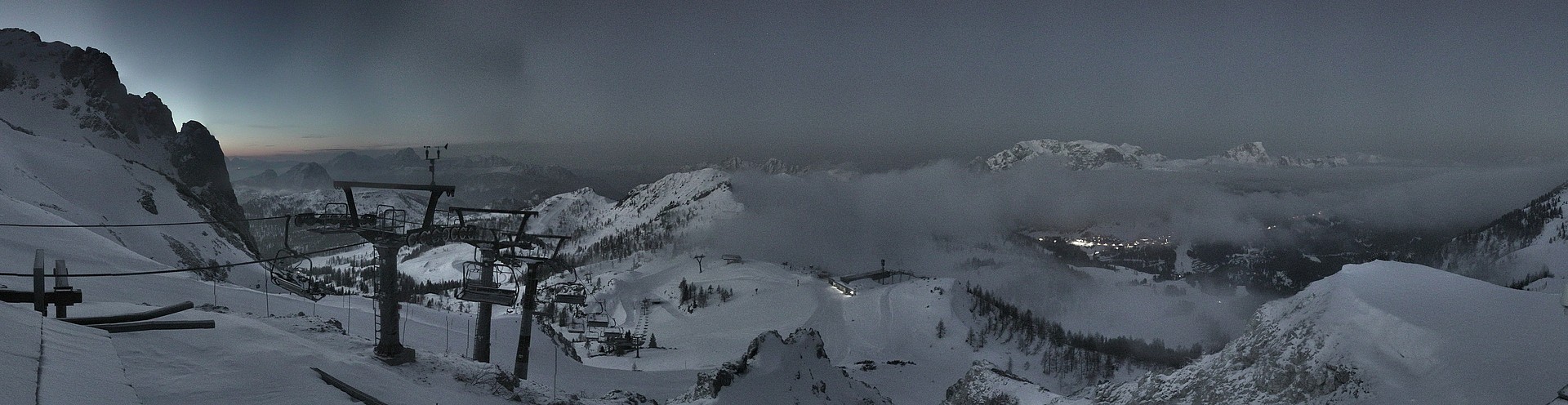 Archiv Foto Webcam Nassfeld: Panoramablick vom Gartnerkofel