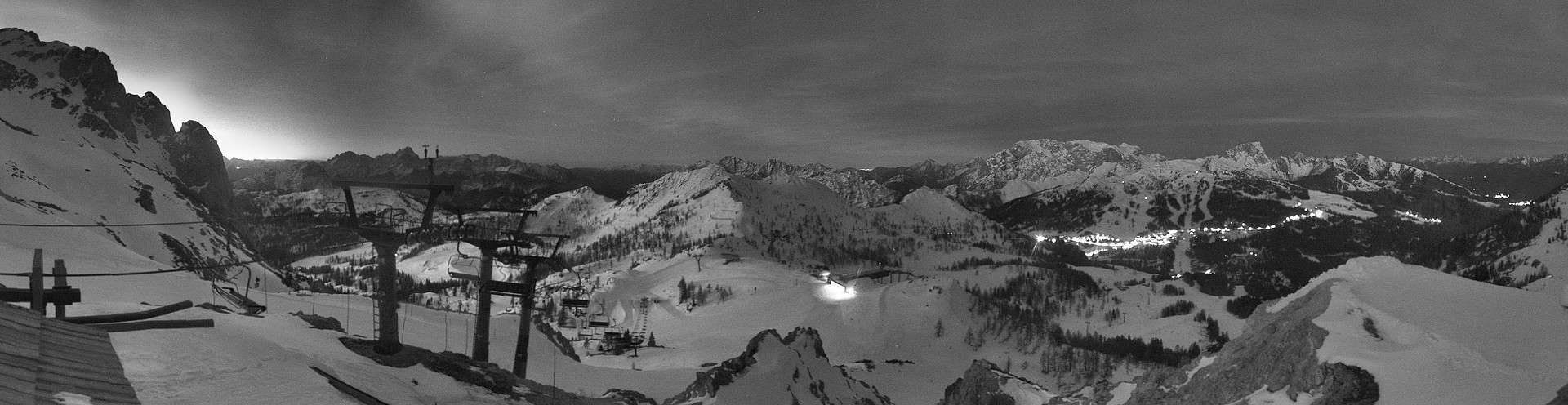 Archiv Foto Webcam Nassfeld: Panoramablick vom Gartnerkofel