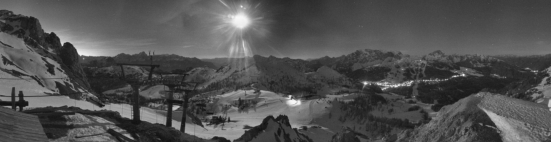 Archiv Foto Webcam Nassfeld: Panoramablick vom Gartnerkofel