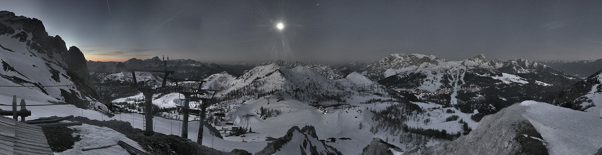 Archiv Foto Webcam Nassfeld: Panoramablick vom Gartnerkofel