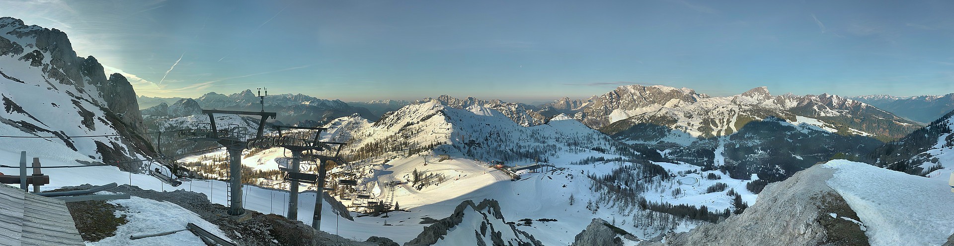 Archiv Foto Webcam Nassfeld: Panoramablick vom Gartnerkofel