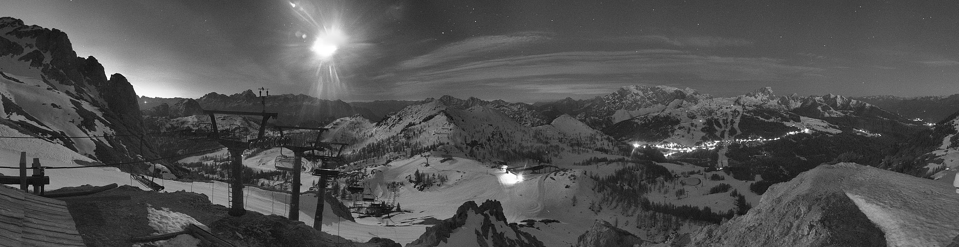 Archiv Foto Webcam Nassfeld: Panoramablick vom Gartnerkofel