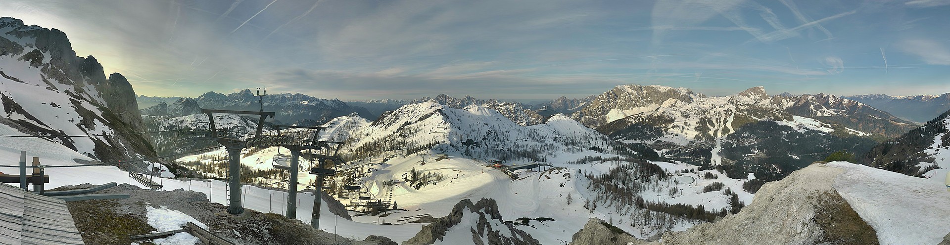 Archiv Foto Webcam Nassfeld: Panoramablick vom Gartnerkofel