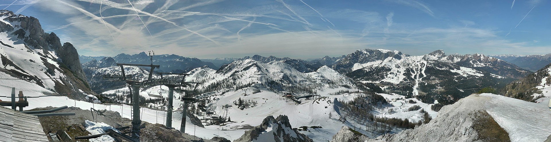 Archiv Foto Webcam Nassfeld: Panoramablick vom Gartnerkofel