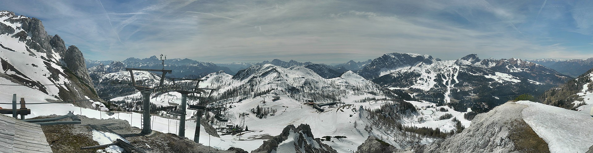 Archiv Foto Webcam Nassfeld: Panoramablick vom Gartnerkofel