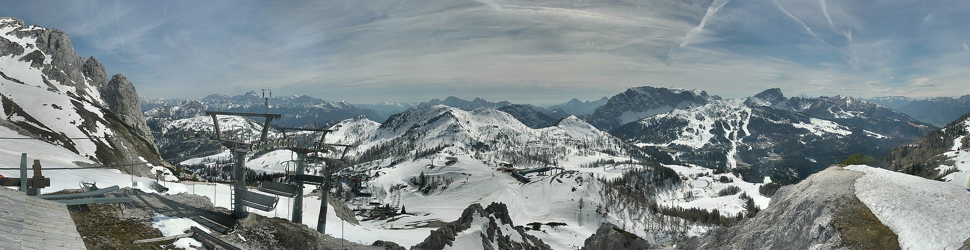 Archiv Foto Webcam Nassfeld: Panoramablick vom Gartnerkofel