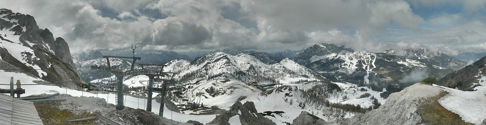 Archiv Foto Webcam Nassfeld: Panoramablick vom Gartnerkofel