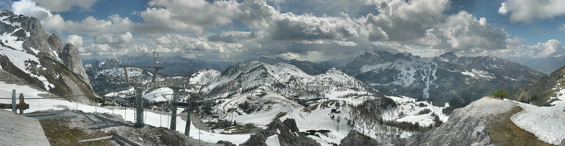 Archiv Foto Webcam Nassfeld: Panoramablick vom Gartnerkofel