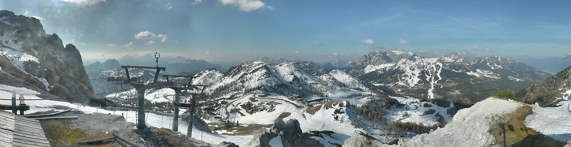 Archiv Foto Webcam Nassfeld: Panoramablick vom Gartnerkofel