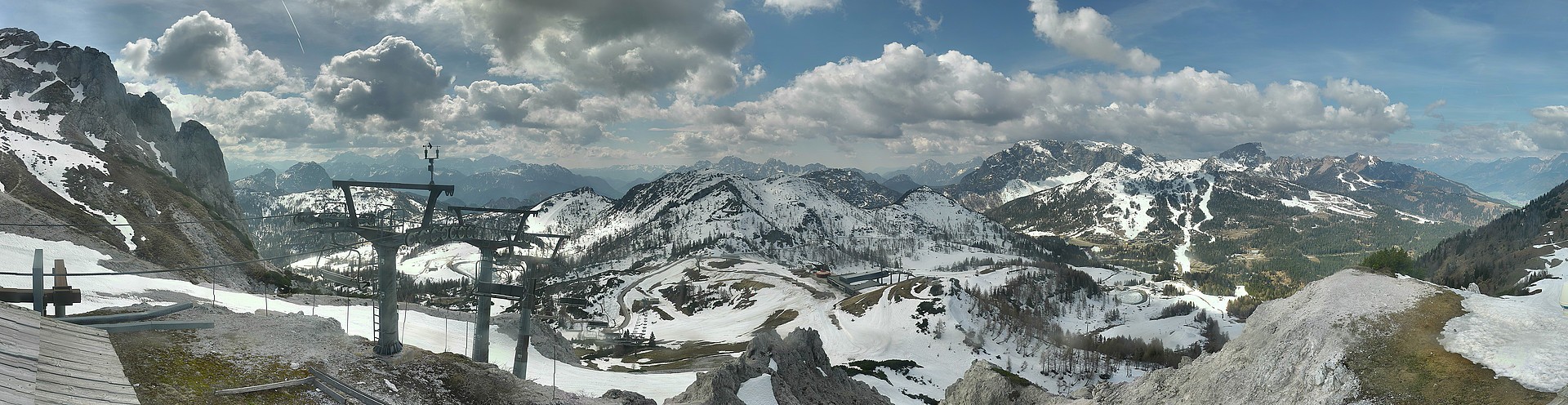 Archiv Foto Webcam Nassfeld: Panoramablick vom Gartnerkofel