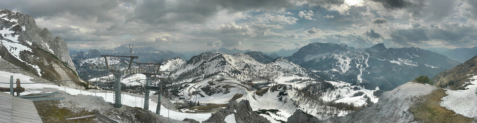 Archiv Foto Webcam Nassfeld: Panoramablick vom Gartnerkofel
