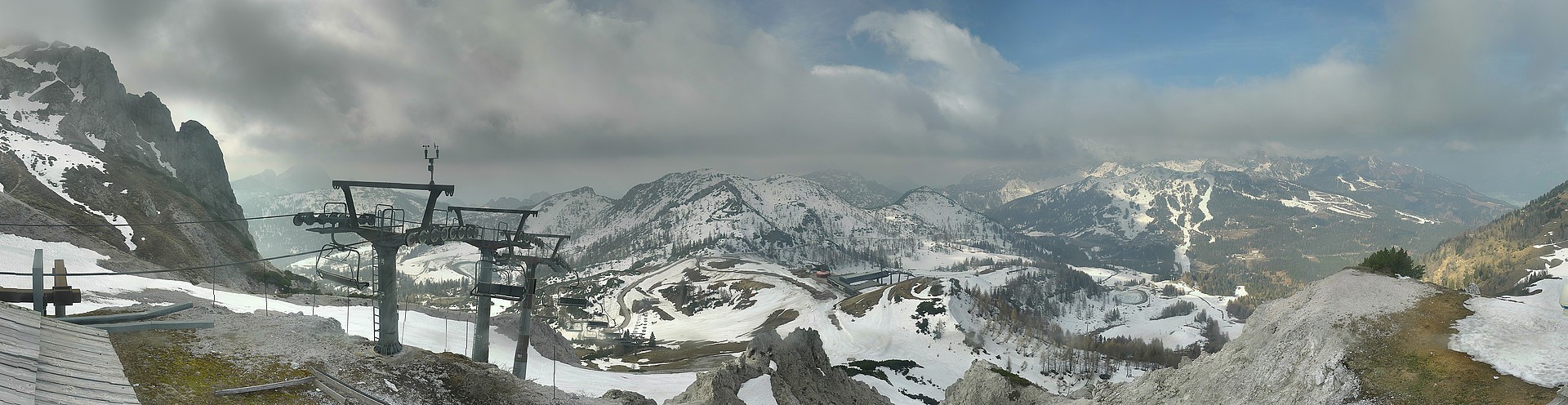 Archiv Foto Webcam Nassfeld: Panoramablick vom Gartnerkofel