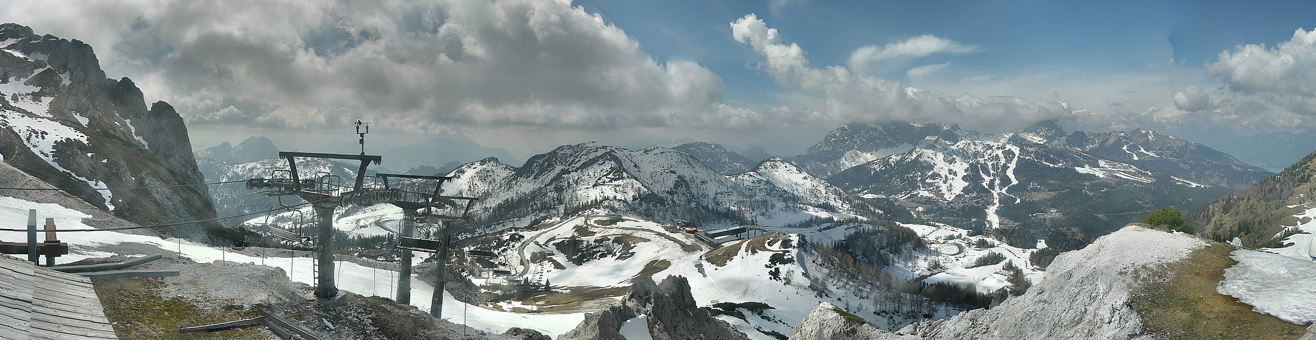 Archiv Foto Webcam Nassfeld: Panoramablick vom Gartnerkofel