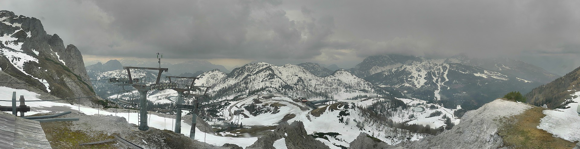 Archiv Foto Webcam Nassfeld: Panoramablick vom Gartnerkofel