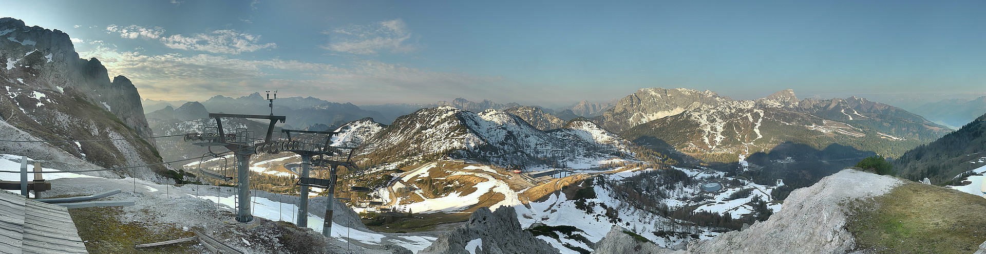 Archiv Foto Webcam Nassfeld: Panoramablick vom Gartnerkofel